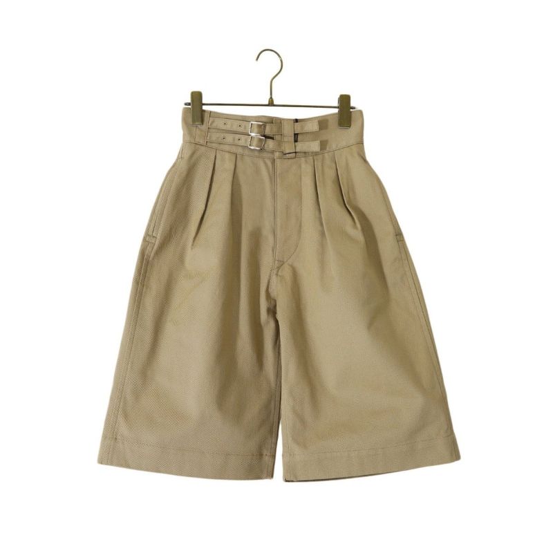 2サイズ LENO DOUBLE BELTED GURKHA SHORT TROUSERS BEIGE