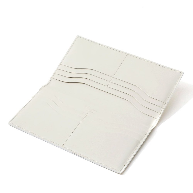 未使用 ペッレモルビダ 牛革 極薄 長財布 ホワイト PMO-BA308 ペッレモルビダ PELLE MORBIDA バルカ Barca ロングウォレット