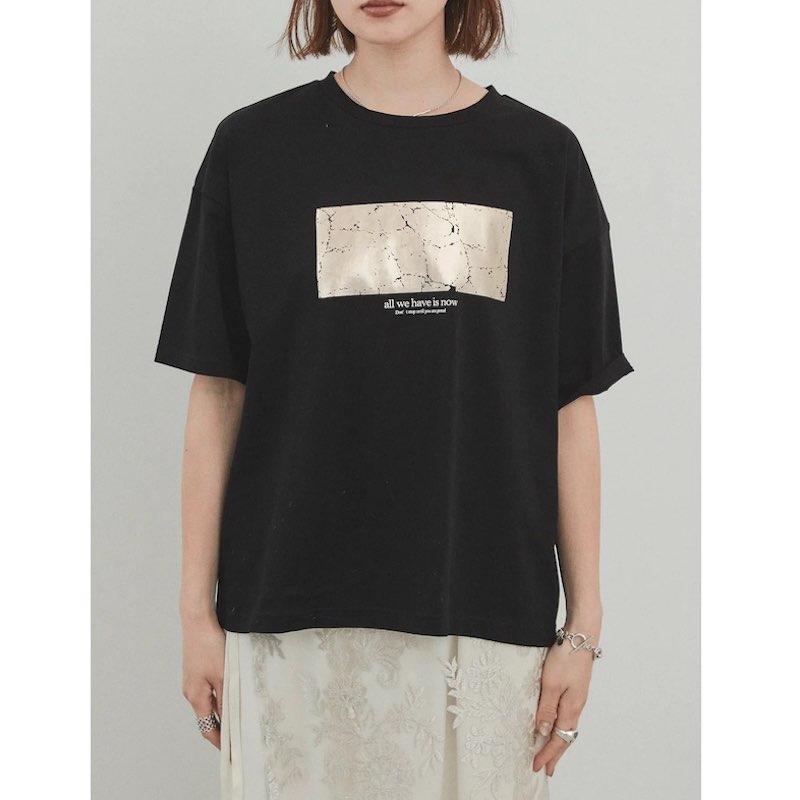 vingtrois レディース ドライタッチコットン クラッシュ箔