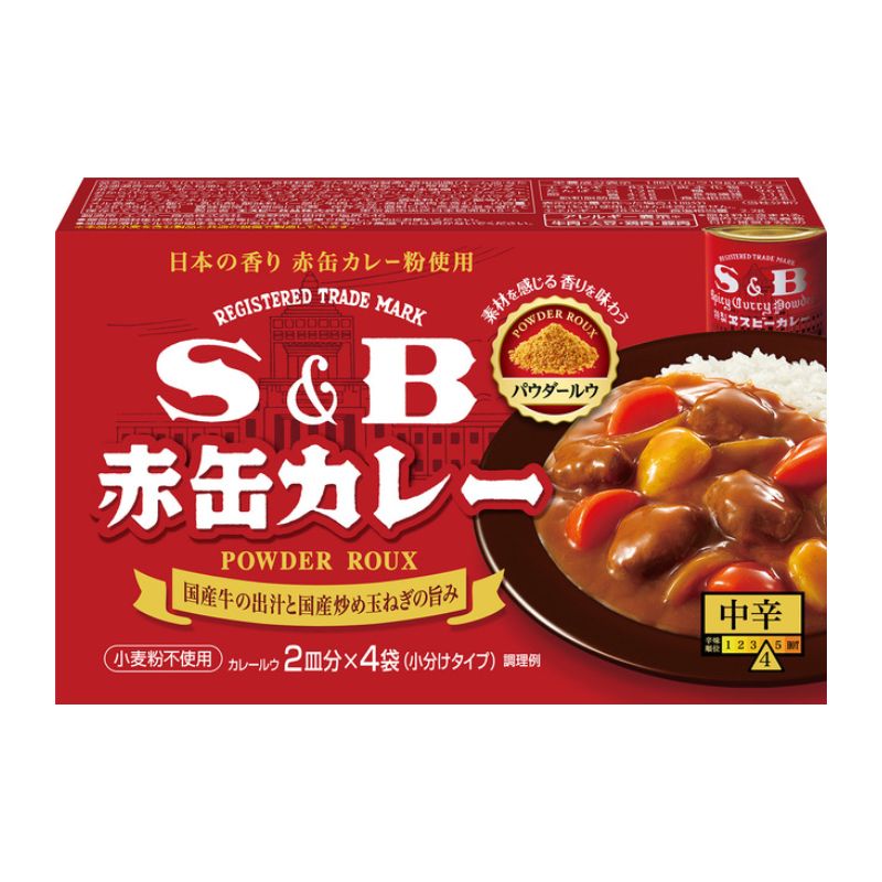 エスビー食品 S&B 赤缶カレーパウダールウ 中辛