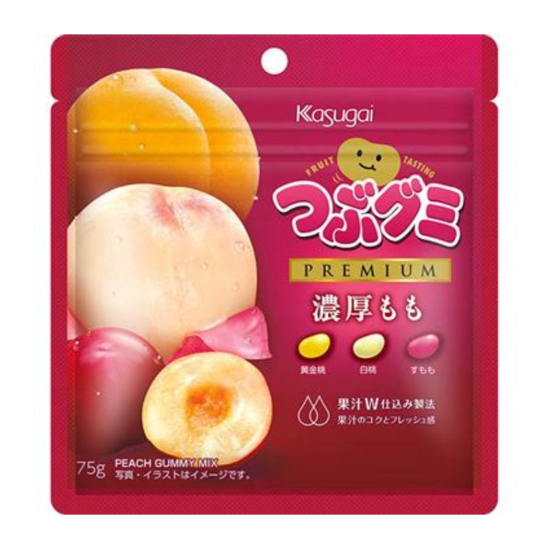 【訳あり】春日井製菓 つぶグミPREMIUM 濃厚もも