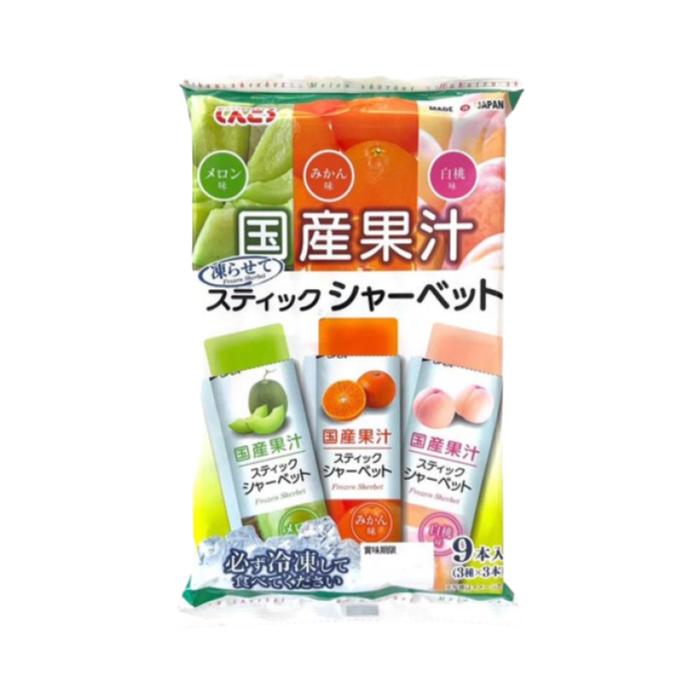 しんこう スティックシャーベット（メロン・みかん・白桃）