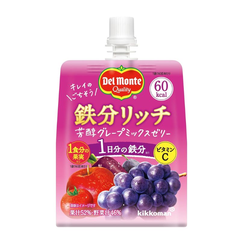 キッコーマン飲料(デルモンテ) 鉄分リッチ芳醇グレープミックスゼリー