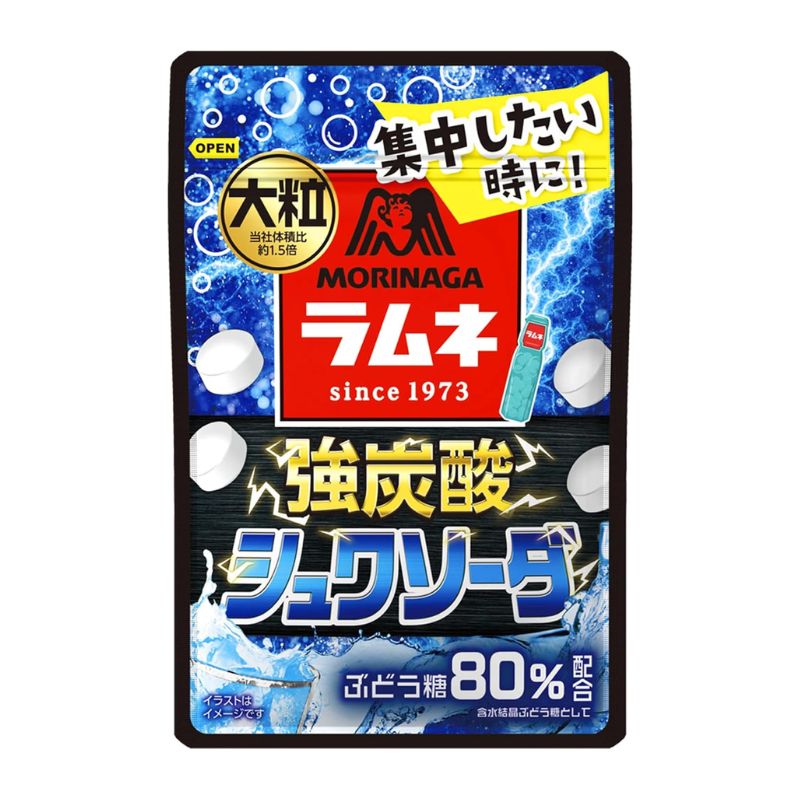 森永 大粒ラムネ 強炭酸シュワソーダ