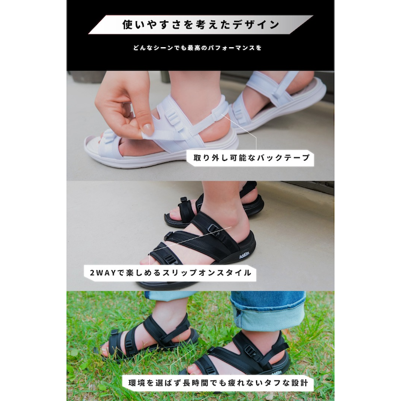 サイズ：39 Addelm レディース BOOSTER SANDAL HARAJUKU SANDAL