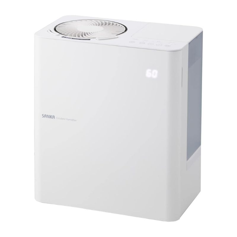 SANKA サーキュレーター付パワースチーム式加湿器 ホワイト