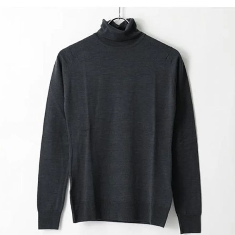 Mサイズ John Smedley CATKIN ハイネックニット HEPBURN SMOKE