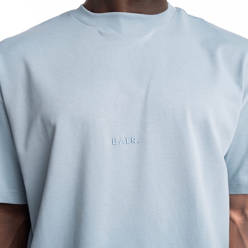 サイズ：XXL BALR. メンズ LOGO BOX T-SHIRT (Arona Blue