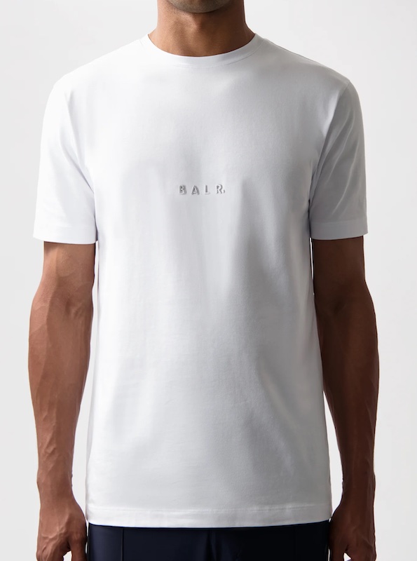 サイズ：XL BALR. メンズ LOGO SLIM T-SHIRT (Bright White